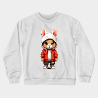 Cute Bunny Hype: Exclusive Kpop-Inspired Rabbit Design Crewneck Sweatshirt